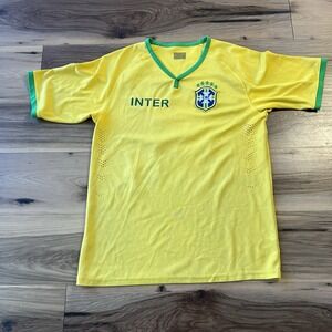 Brazil National Soccer Team jersey Mens Yellow Preowned #35 Inter CBF